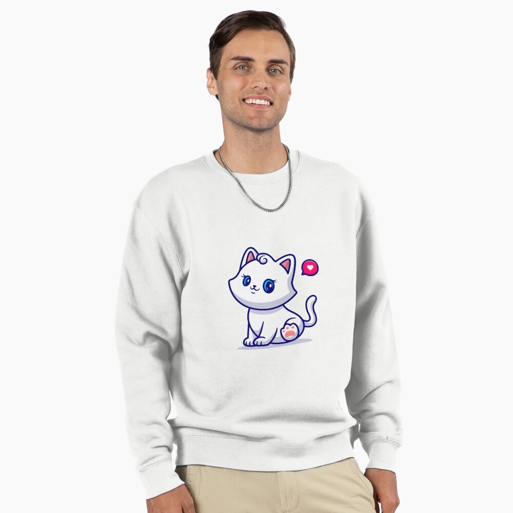 Cute Kitten Pullover Sweatshirt - cute pet design by HackerLooks