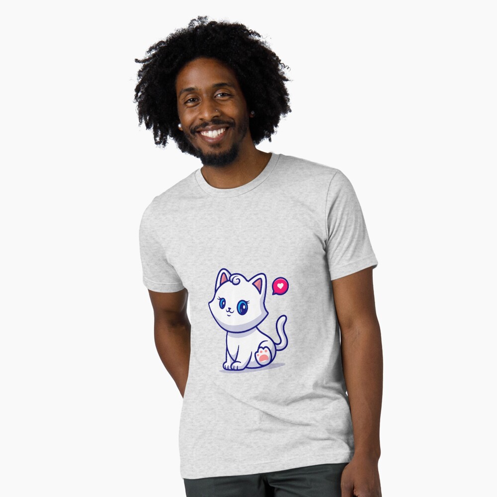 Cute Kitten Tri-blend T-Shirt - cute pet design by HackerLooks