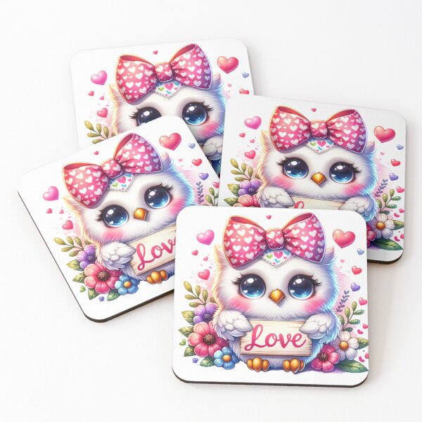 Item preview, Adorable Cute Baby Owl with a "Love" Sign - Valentine or Nursery Theme designed and sold by CraftyAnimal.