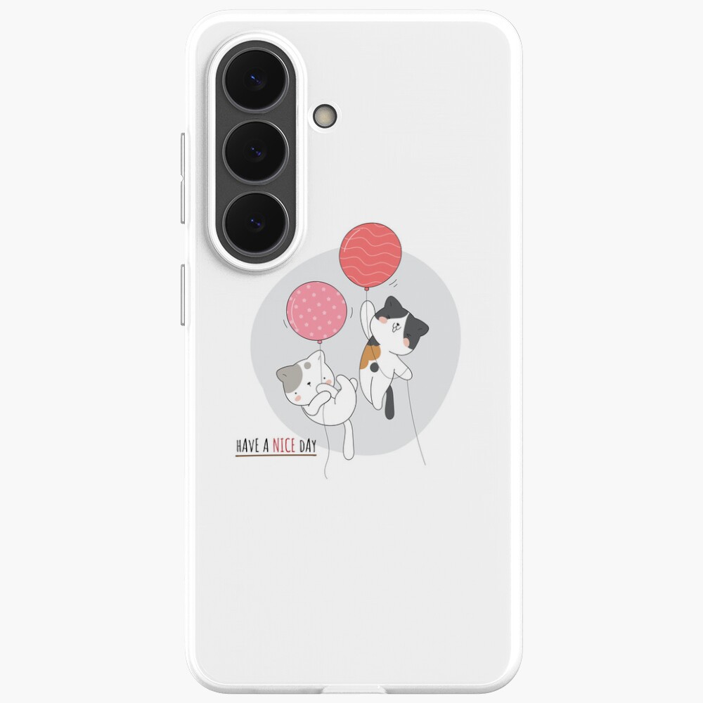 Have a Nice Day .. Cats Samsung Galaxy Soft Case - cute pet design by HackerLooks