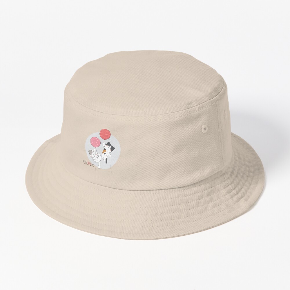 Have a Nice Day .. Cats Bucket Hat - cute pet design by HackerLooks