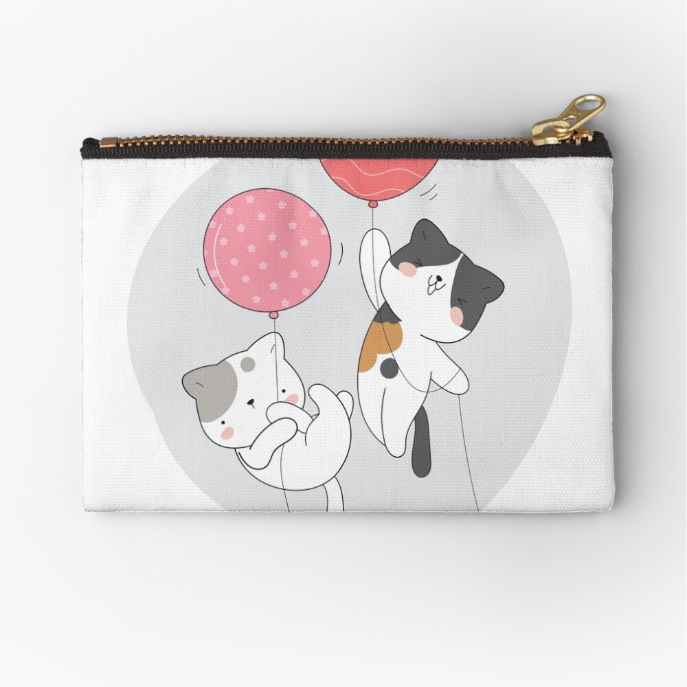 Have a Nice Day .. Cats Zipper Pouch - cute pet design by HackerLooks