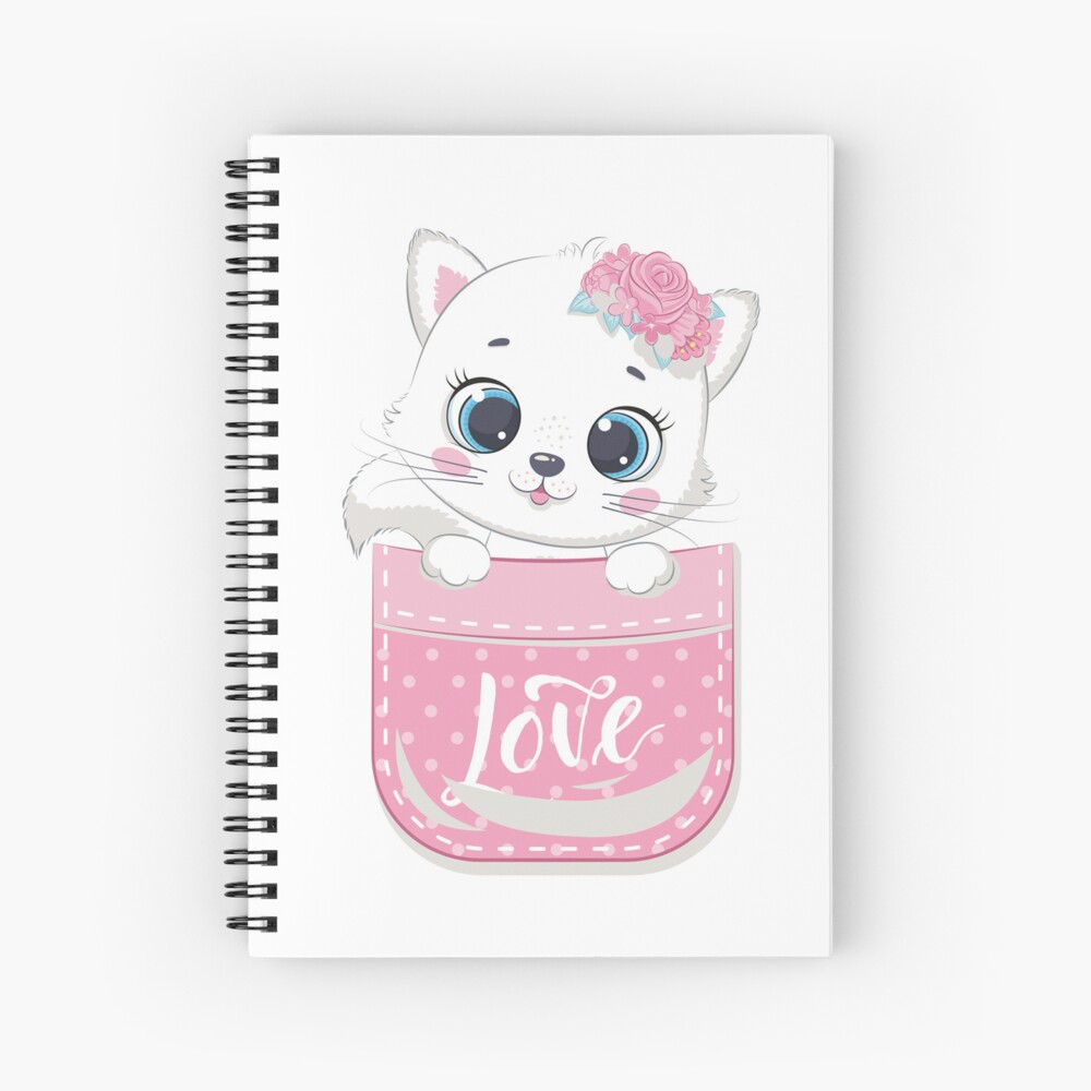 Super Cute Spiral Notebook - cute pet design by HackerLooks
