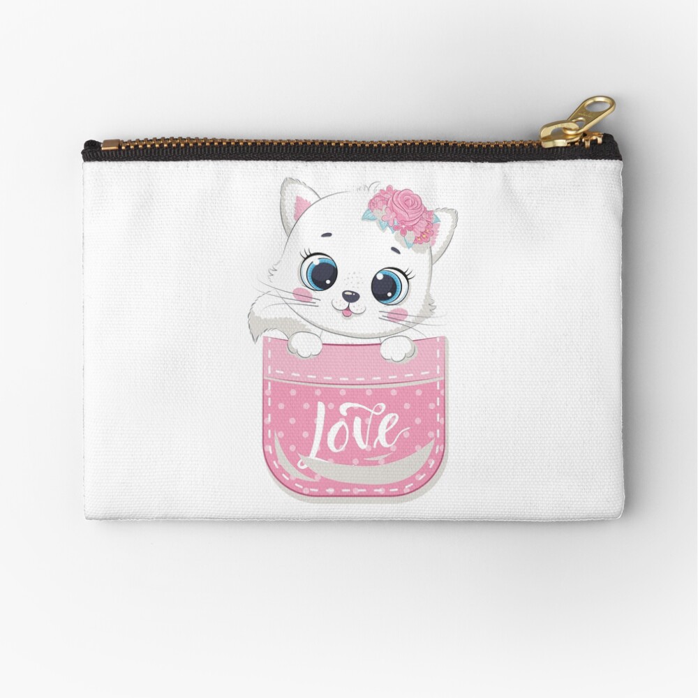 Super Cute Zipper Pouch - cute pet design by HackerLooks