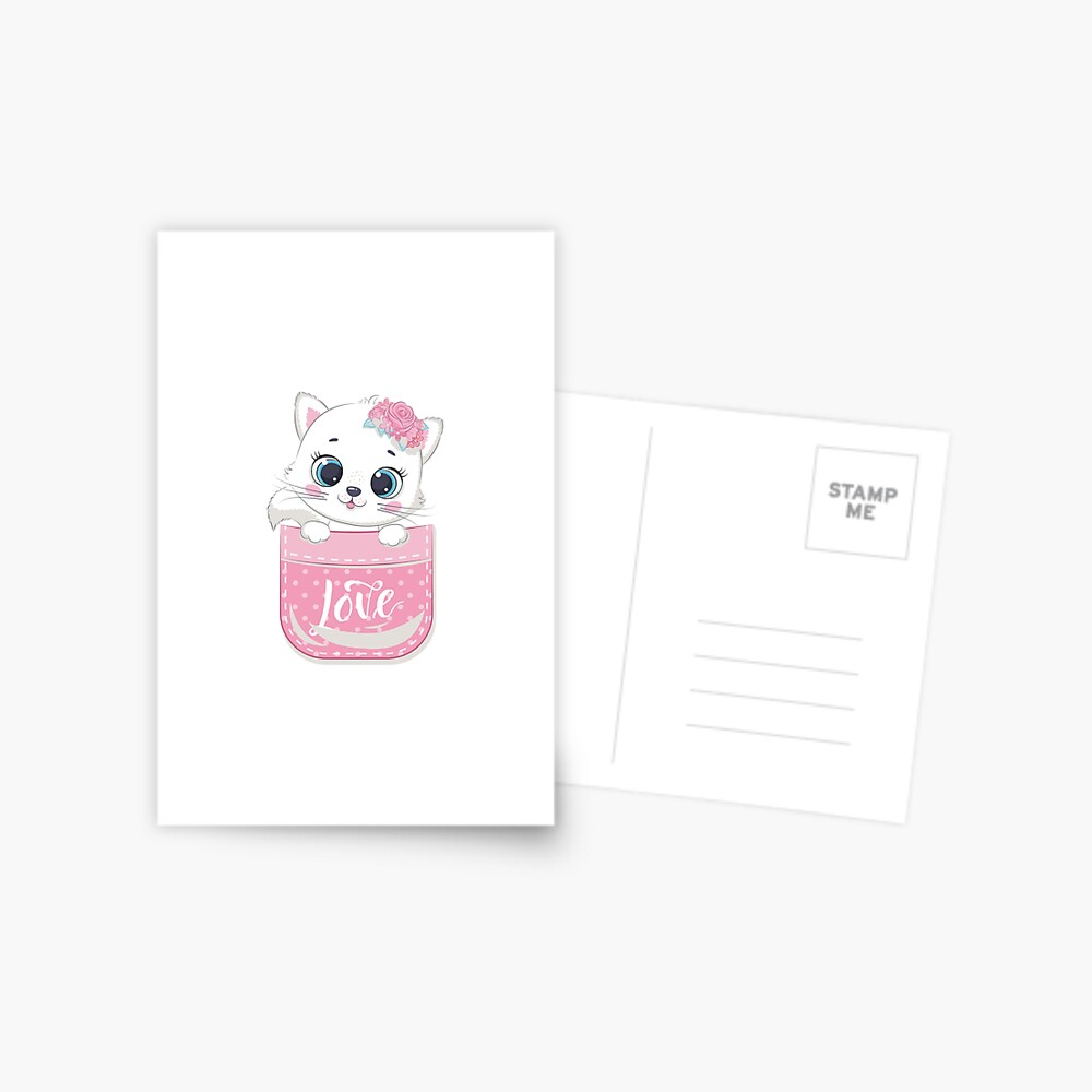 Super Cute Postcard - cute pet design by HackerLooks