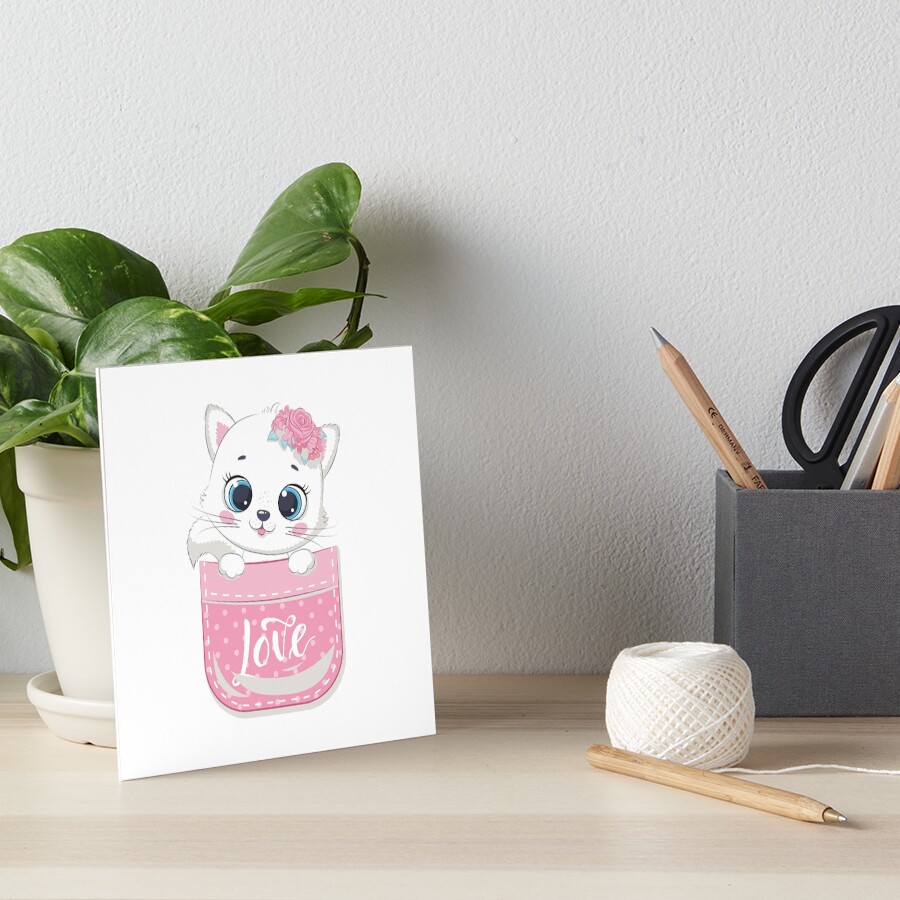 Super Cute Art Board Print - cute pet design by HackerLooks