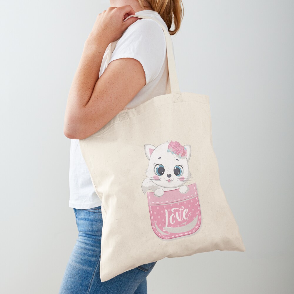 Super Cute Cotton Tote Bag - cute pet design by HackerLooks