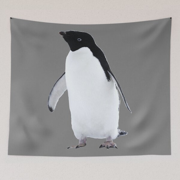 Item preview, Adelie Penguin (Grey #808080 background)  designed and sold by SBPenguins.