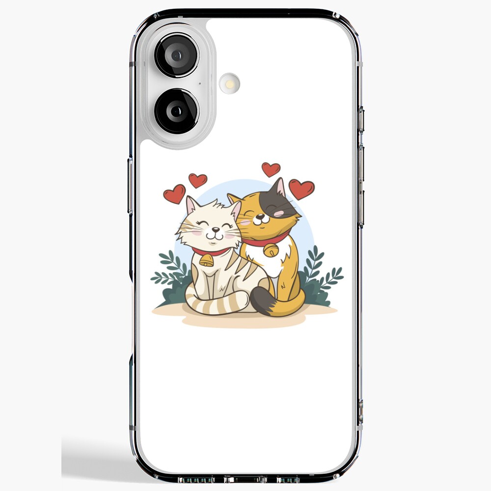 Cats in Love :D iPhone Soft Case - cute pet design by HackerLooks