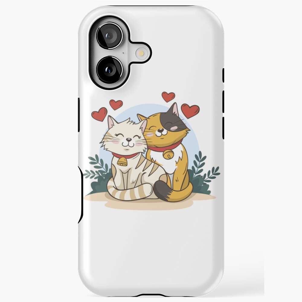 Cats in Love :D iPhone Tough Case - cute pet design by HackerLooks