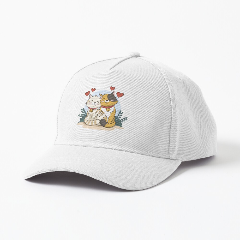 Cats in Love :D Baseball Cap - cute pet design by HackerLooks