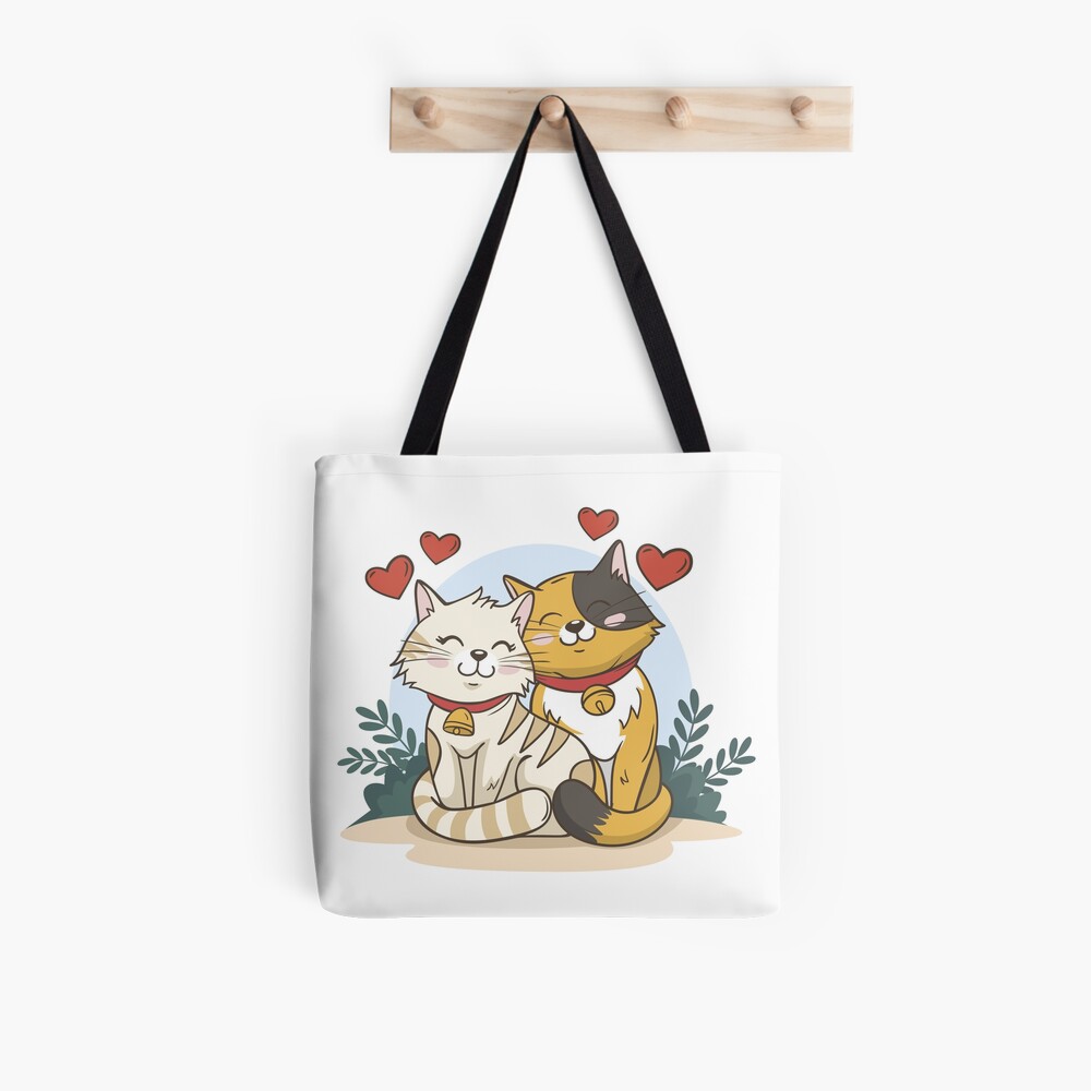 Cats in Love :D All Over Print Tote Bag - cute pet design by HackerLooks