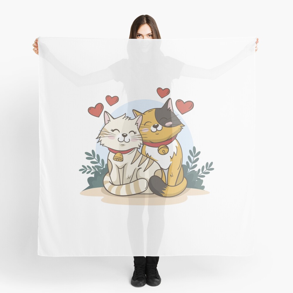 Cats in Love :D Scarf - cute pet design by HackerLooks