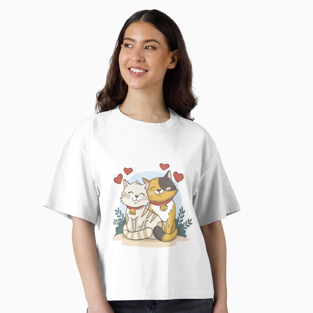 Cats in Love :D Boxy T-Shirt - cute pet design by HackerLooks