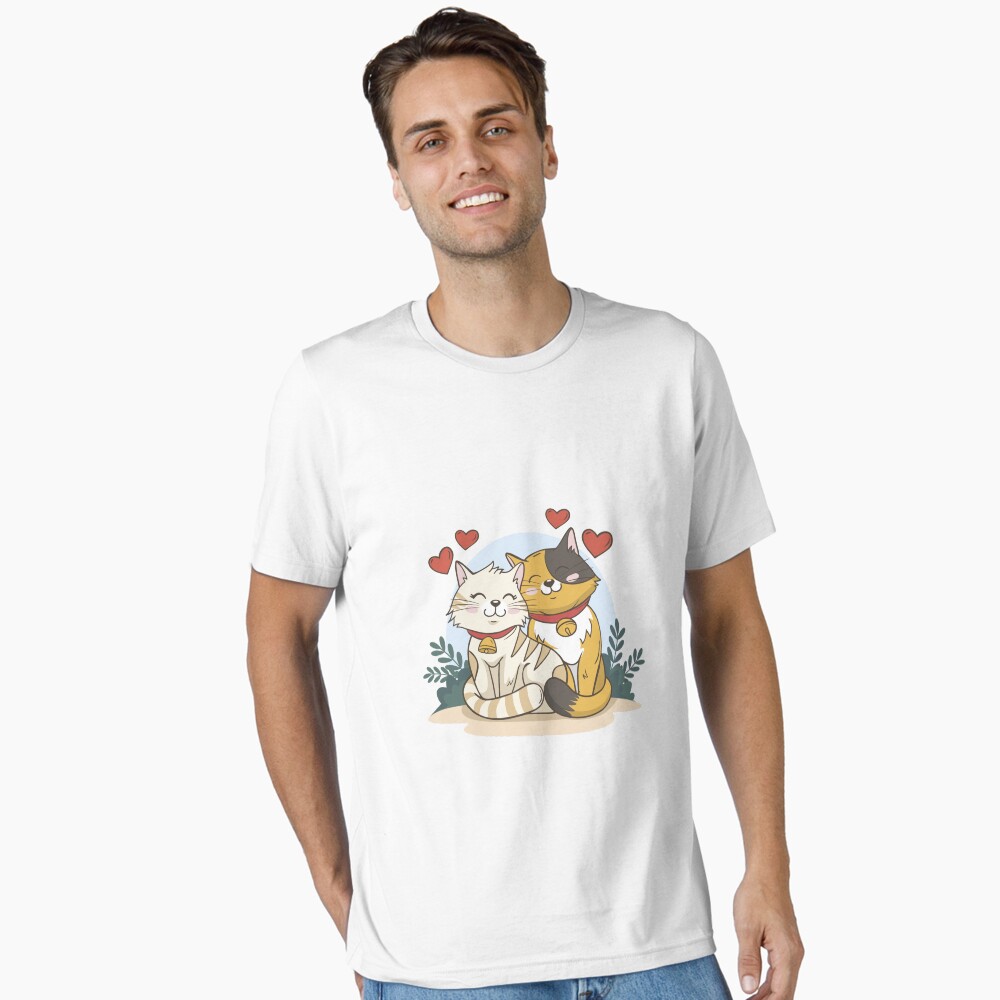 Cats in Love :D Essential T-Shirt - cute pet design by HackerLooks