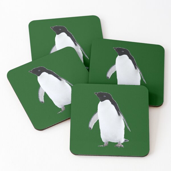 Item preview, Adelie Penguin (Dark Green #014606 background)  designed and sold by SBPenguins.
