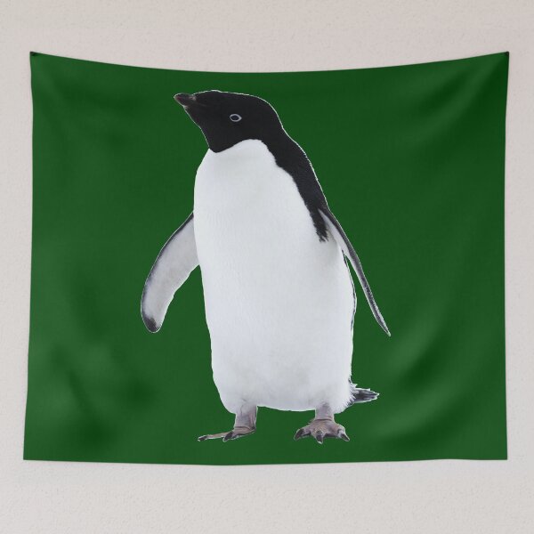 Item preview, Adelie Penguin (Dark Green #014606 background)  designed and sold by SBPenguins.