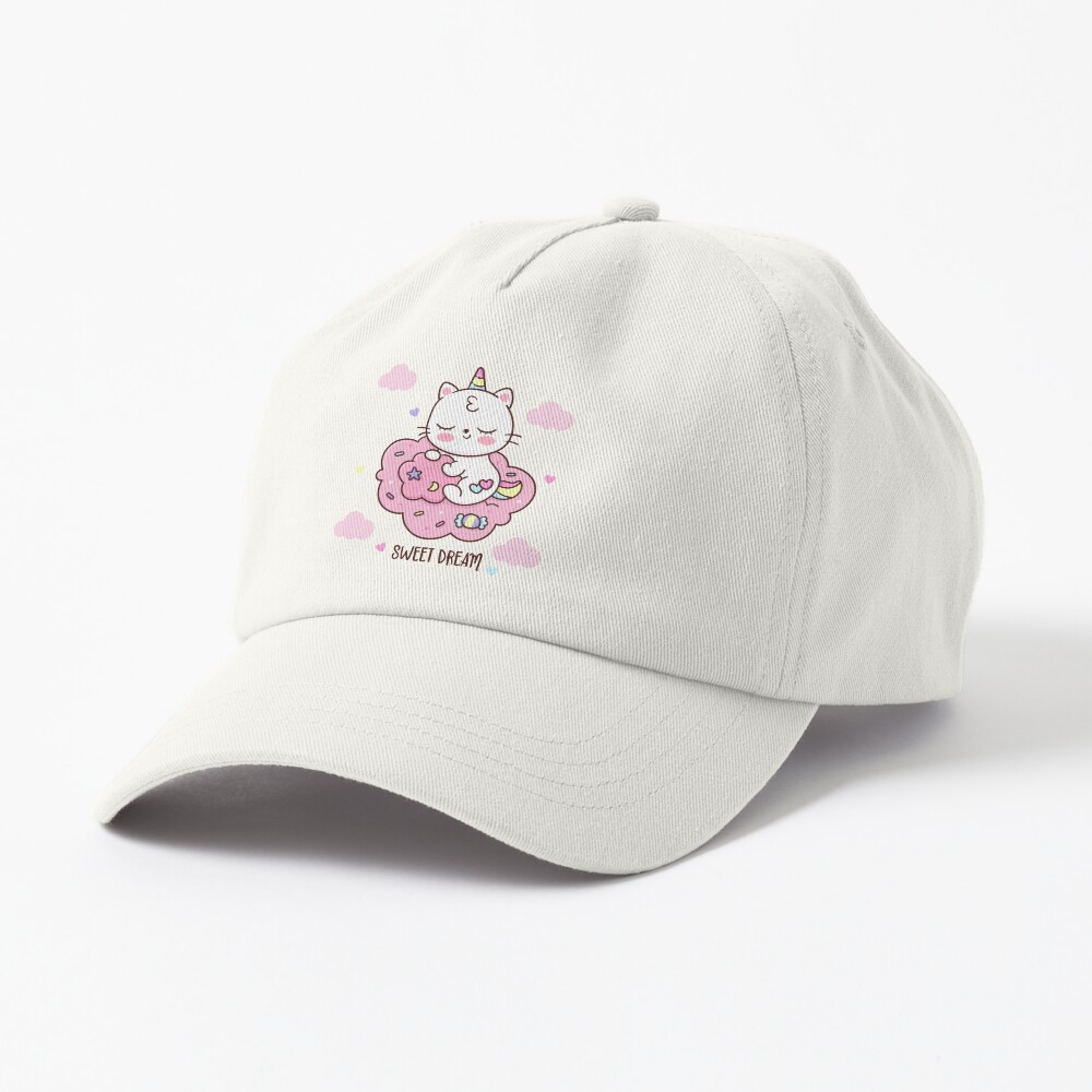 Cute Unicorn (Heart) Dad Hat - unicorn fantasy design by HackerLooks