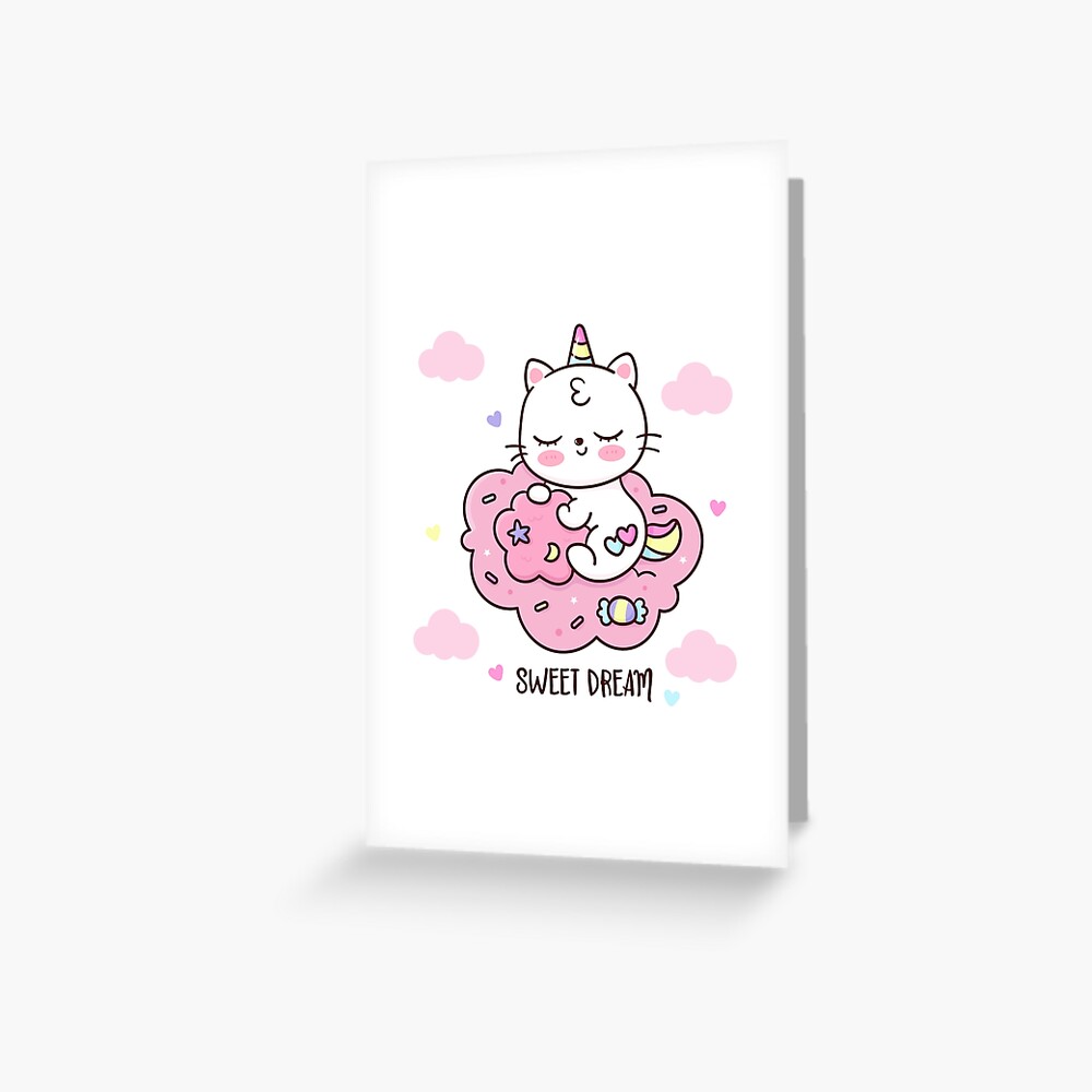 Cute Unicorn (Heart) Greeting Card - unicorn fantasy design by HackerLooks