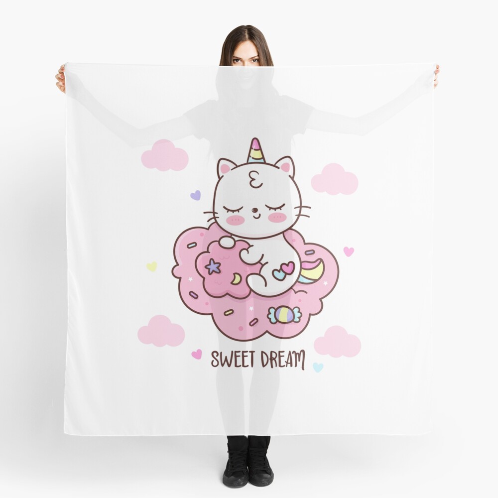 Cute Unicorn (Heart) Scarf - unicorn fantasy design by HackerLooks