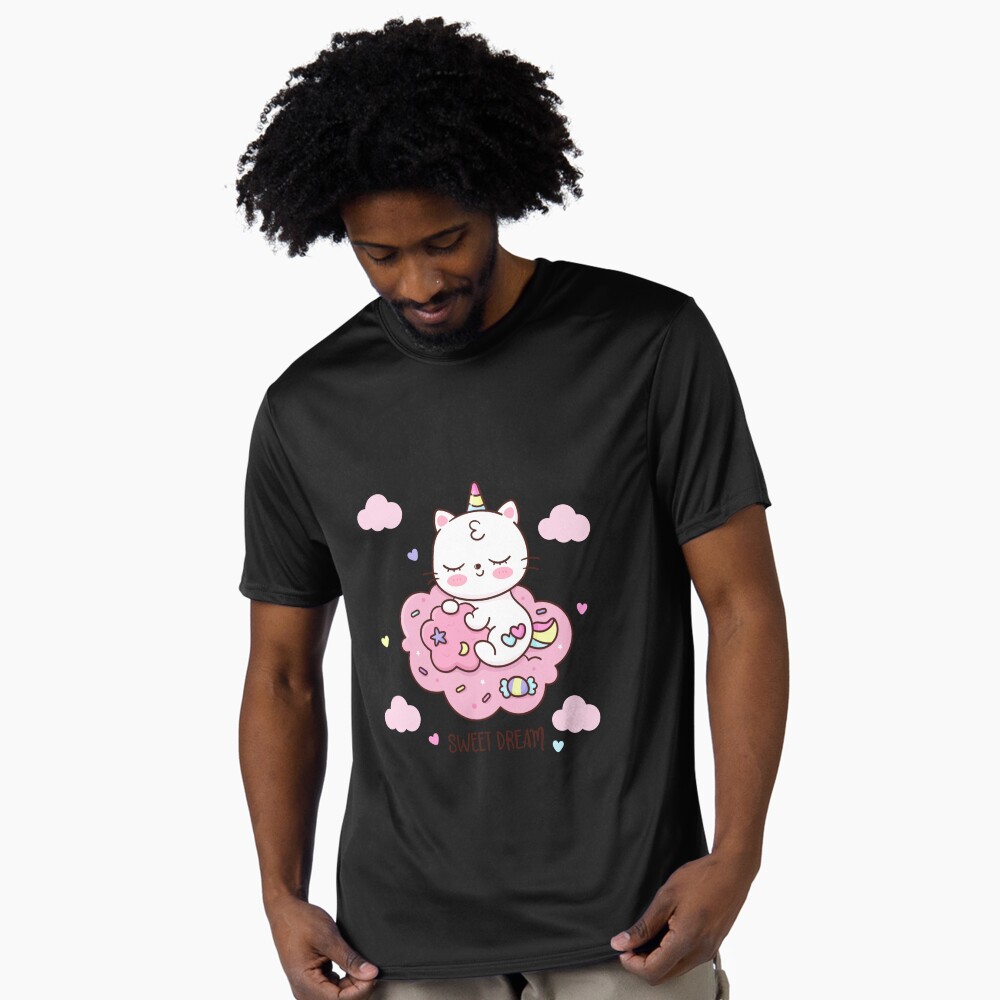 Cute Unicorn (Heart) Active T-Shirt - unicorn fantasy design by HackerLooks