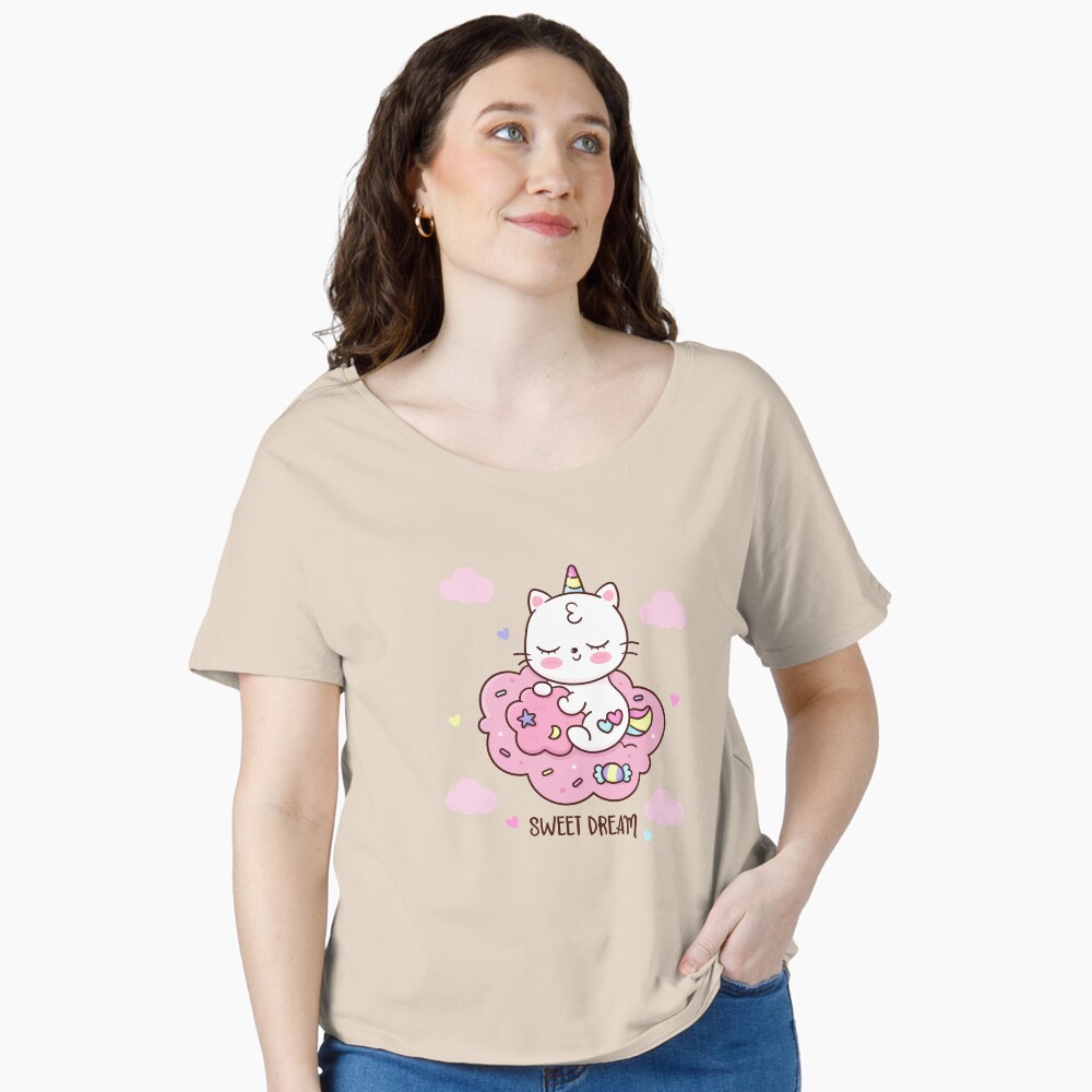 Cute Unicorn (Heart) Relaxed Fit T-Shirt - unicorn fantasy design by HackerLooks