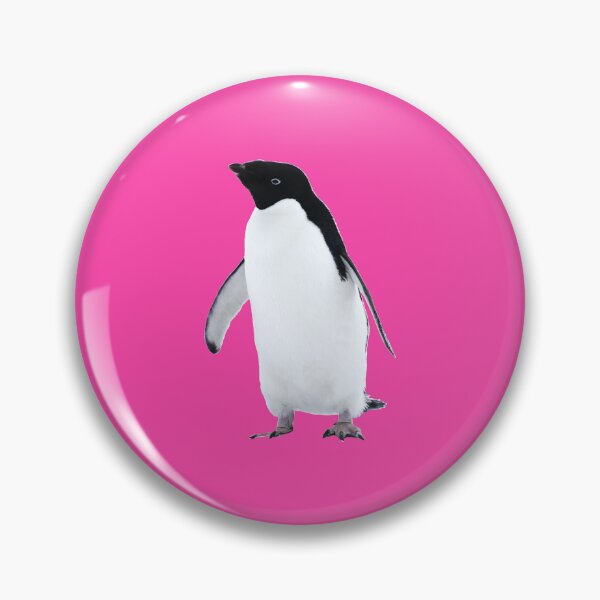 Item preview, Adelie Penguin (Fuchsia #FC46AA background)  designed and sold by SBPenguins.
