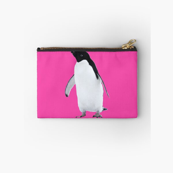 Item preview, Adelie Penguin (Fuchsia #FC46AA background)  designed and sold by SBPenguins.