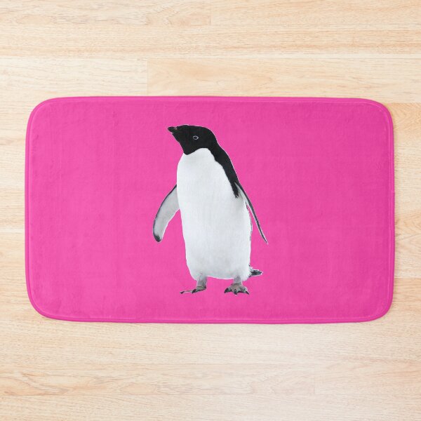 Item preview, Adelie Penguin (Fuchsia #FC46AA background)  designed and sold by SBPenguins.