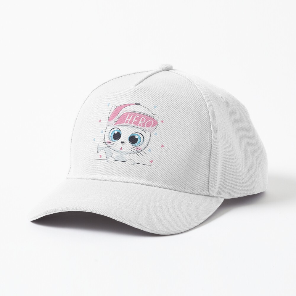 Cute Hero Baseball Cap - cute pet design by HackerLooks