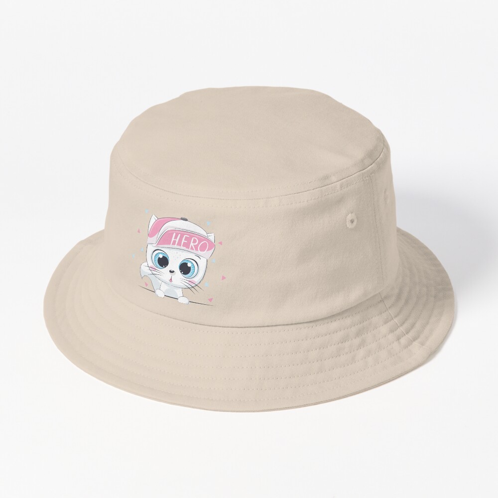 Cute Hero Bucket Hat - cute pet design by HackerLooks