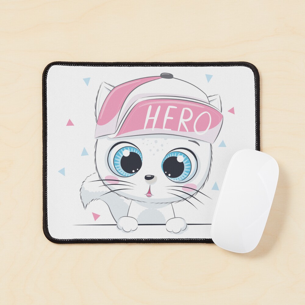 Cute Hero Mouse Pad - cute pet design by HackerLooks