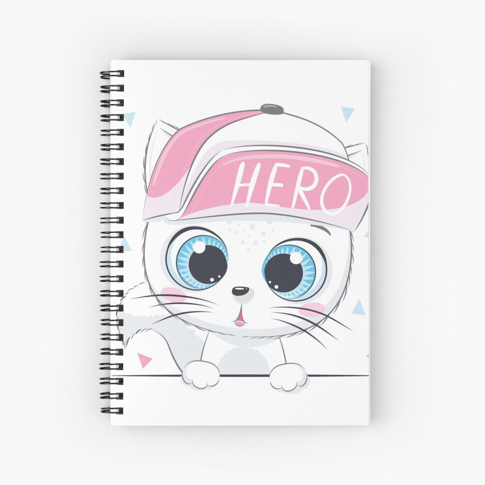 Cute Hero Spiral Notebook - cute pet design by HackerLooks