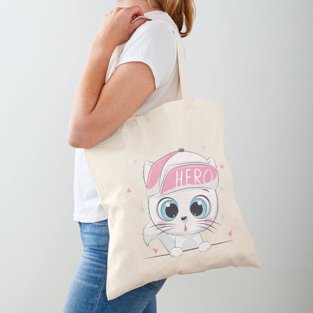 Cute Hero Cotton Tote Bag - cute pet design by HackerLooks