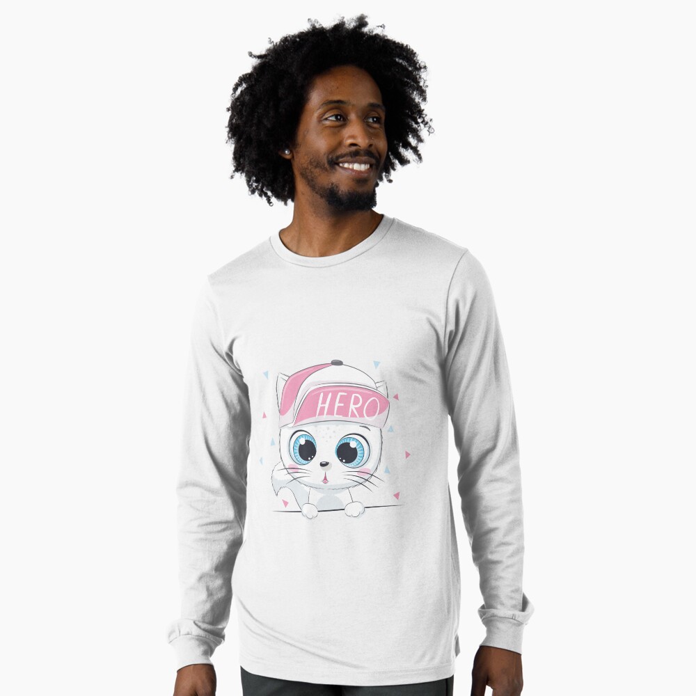 Cute Hero Long Sleeve T-Shirt - cute pet design by HackerLooks