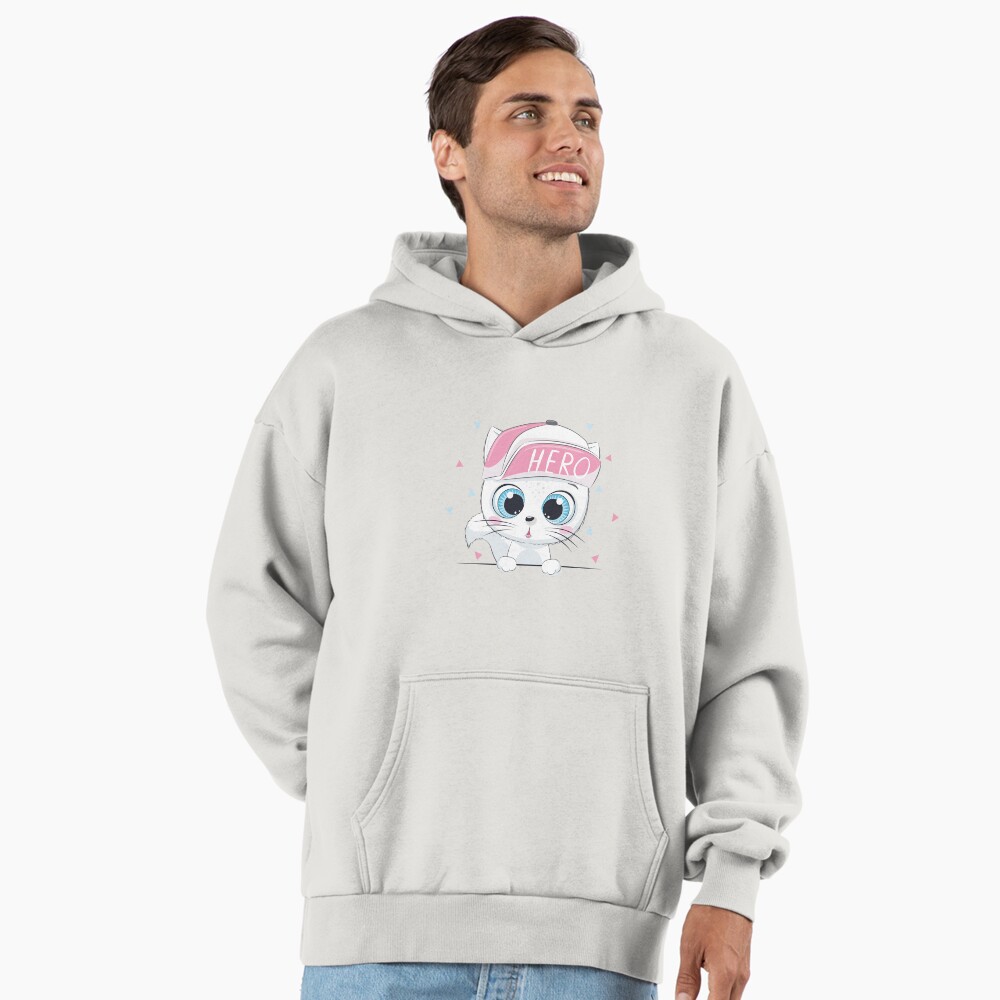 Cute Hero Premium Oversized Hoodie - cute pet design by HackerLooks