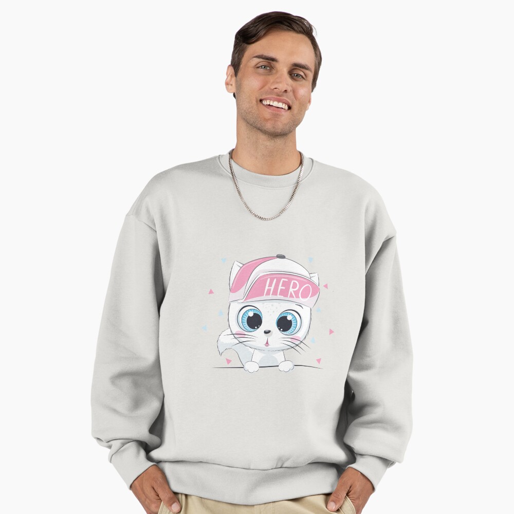 Cute Hero Premium Oversized Sweatshirt - cute pet design by HackerLooks