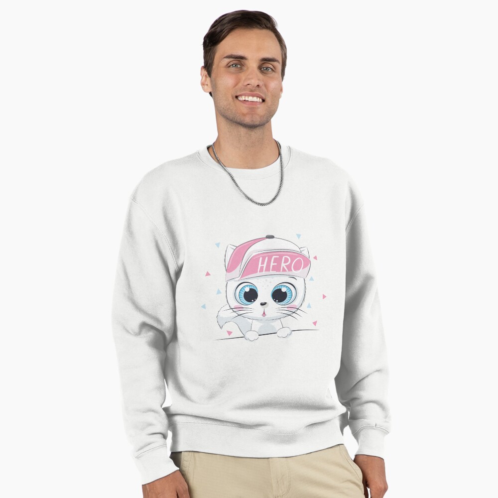 Cute Hero Pullover Sweatshirt - cute pet design by HackerLooks