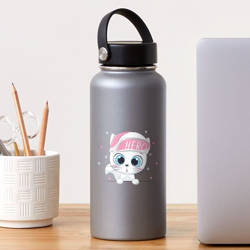 Cute Hero Transparent Sticker - cute pet design by HackerLooks