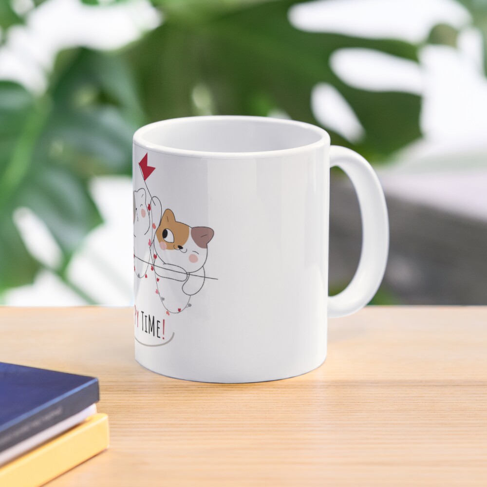 Happy Time Classic Mug - cute pet design by HackerLooks