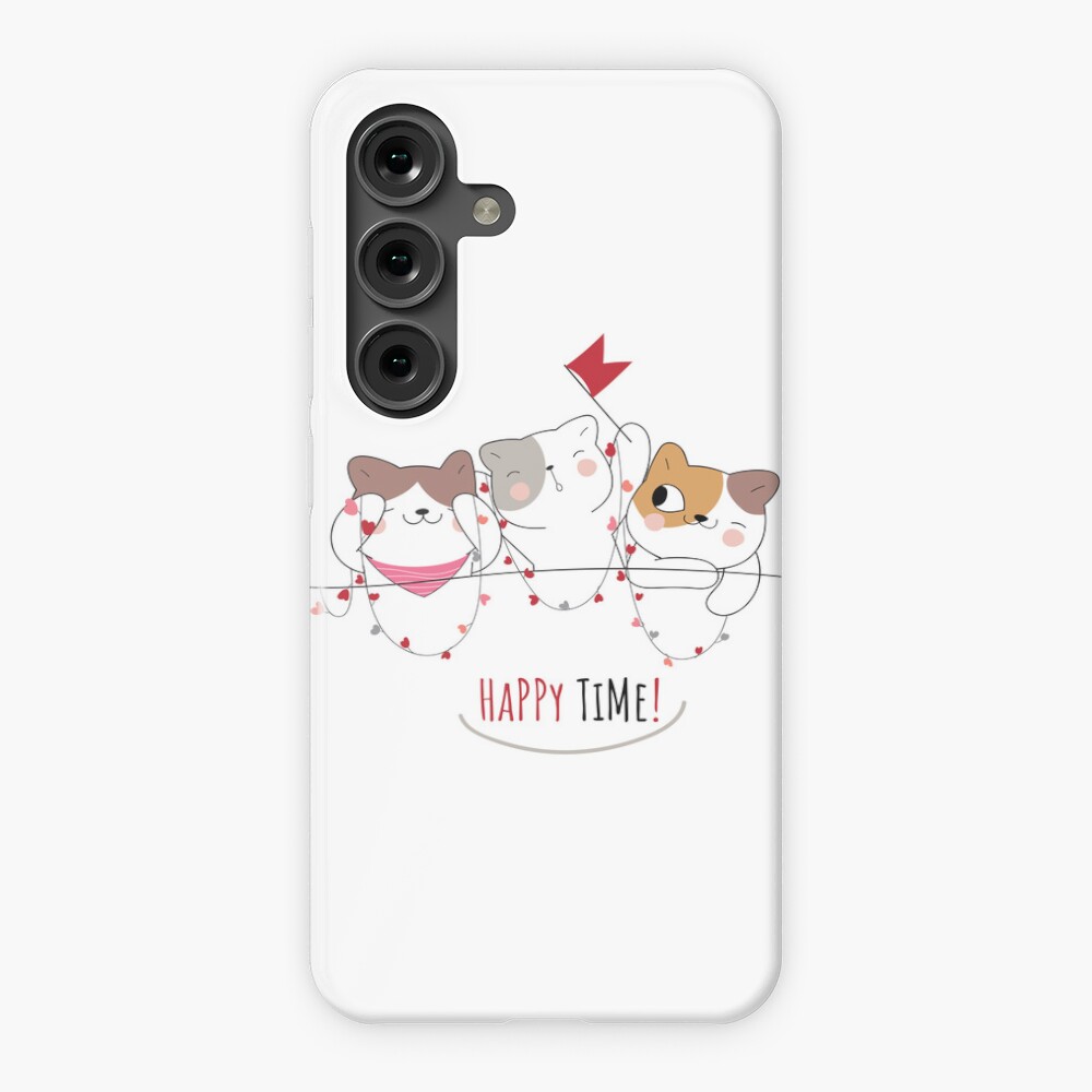 Happy Time Samsung Galaxy Snap Case - cute pet design by HackerLooks