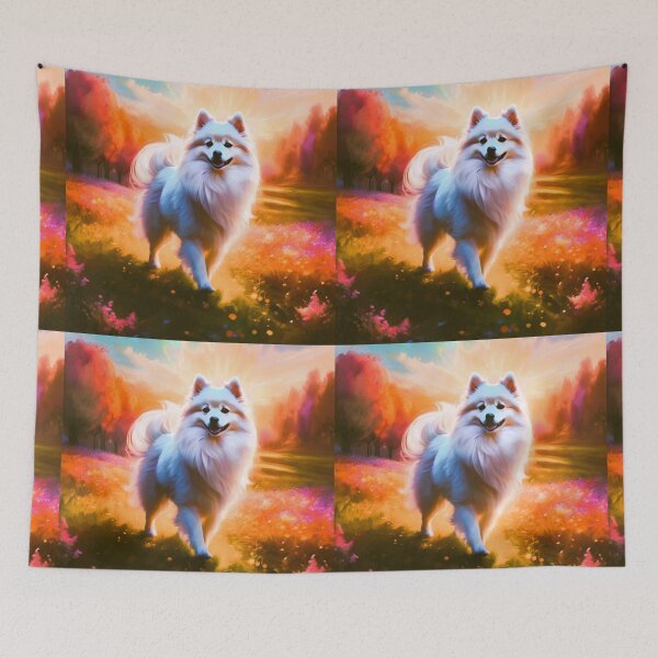 Item preview, a cute Eurasian spitz dog running designed and sold by janjacbu.