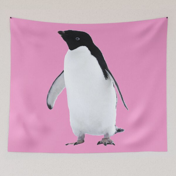 Item preview, Adelie Penguin (Pink #F699CD background)  designed and sold by SBPenguins.