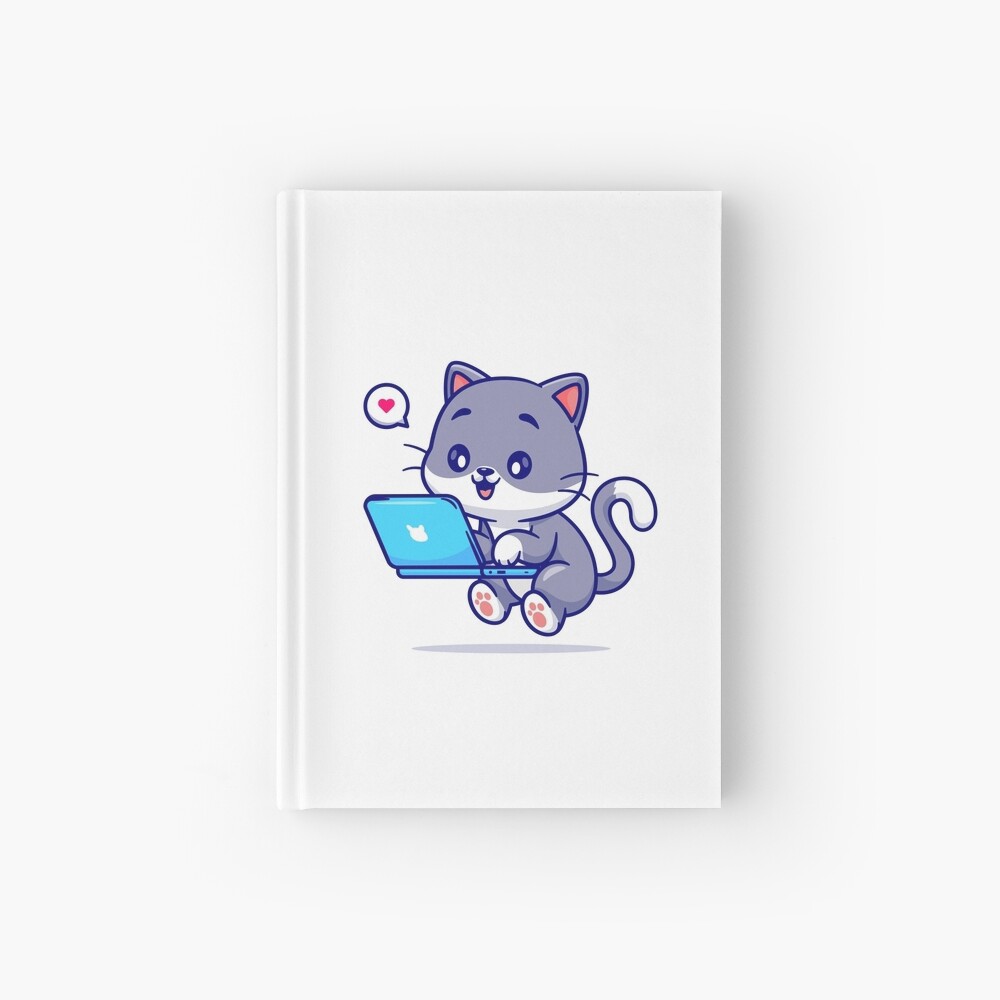 My Geek Pet Hardcover Journal - cute pet design by HackerLooks