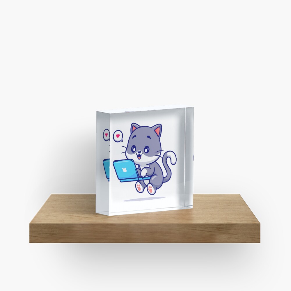 My Geek Pet Acrylic Block - cute pet design by HackerLooks