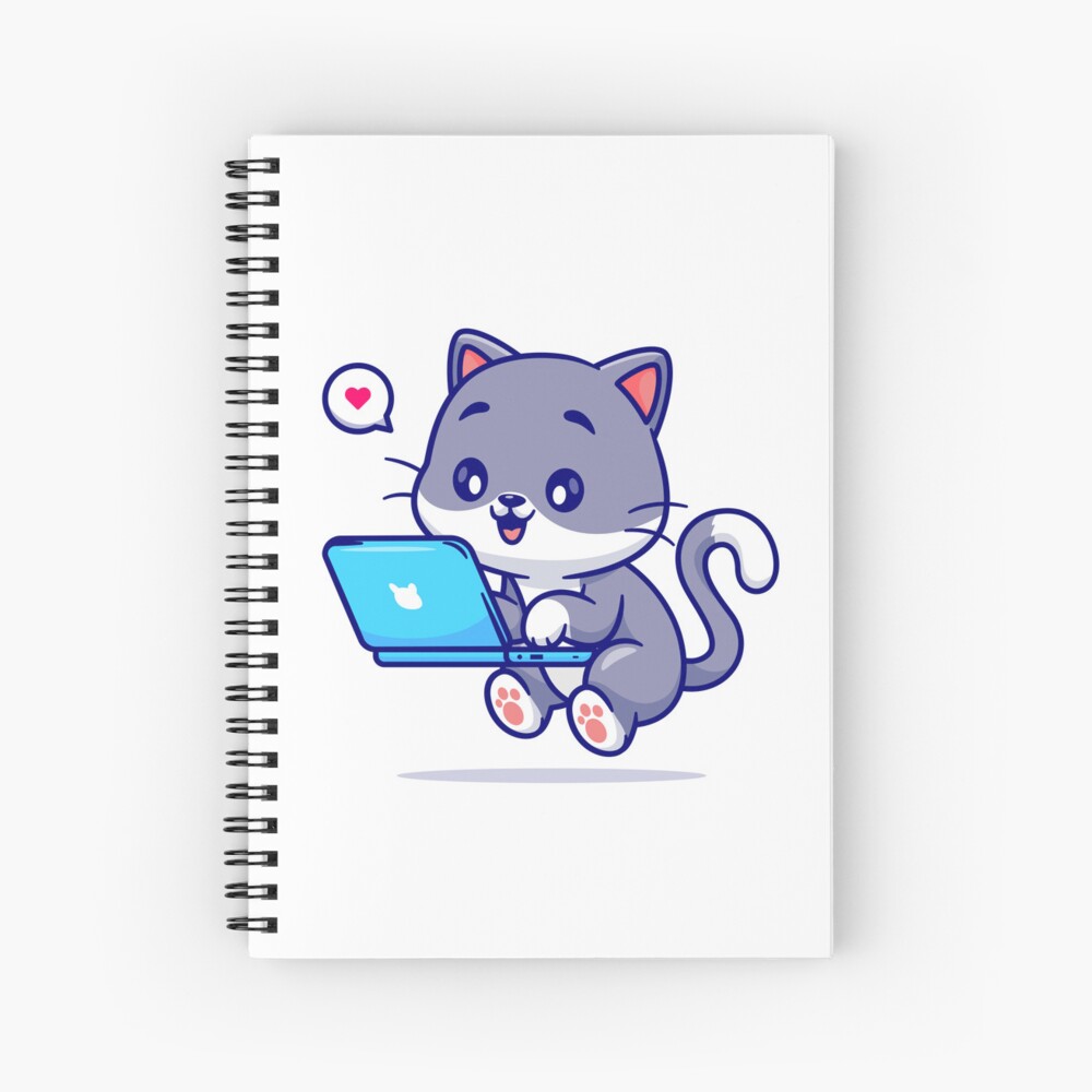 My Geek Pet Spiral Notebook - cute pet design by HackerLooks