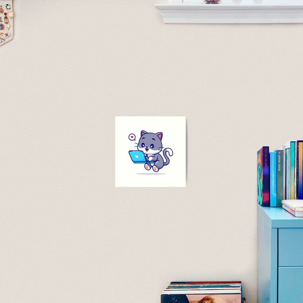 My Geek Pet Art Print - cute pet design by HackerLooks