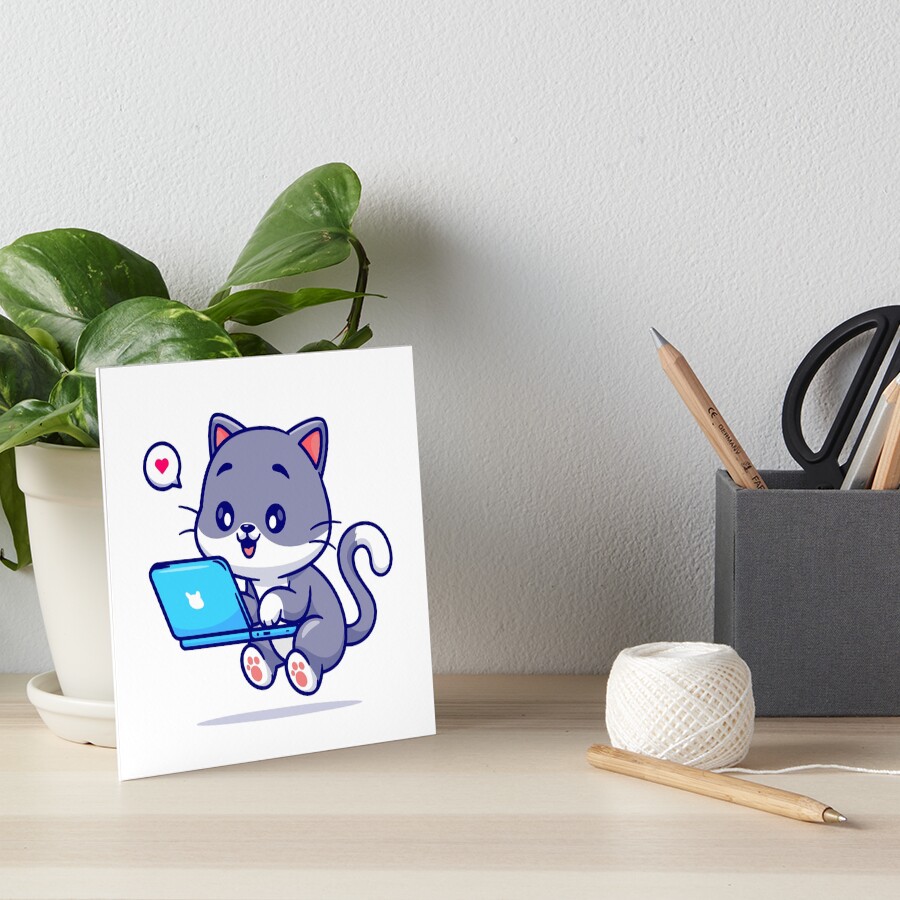 My Geek Pet Art Board Print - cute pet design by HackerLooks