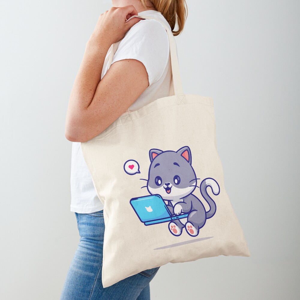 My Geek Pet Cotton Tote Bag - cute pet design by HackerLooks