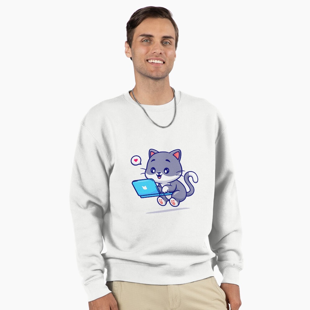 My Geek Pet Pullover Sweatshirt - cute pet design by HackerLooks
